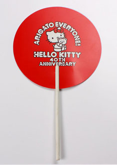 hello kitty，塑料扇子